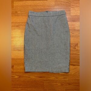 Vintage Necessary Objects Seersucker Pencil Skirt Dark Navy and White size M